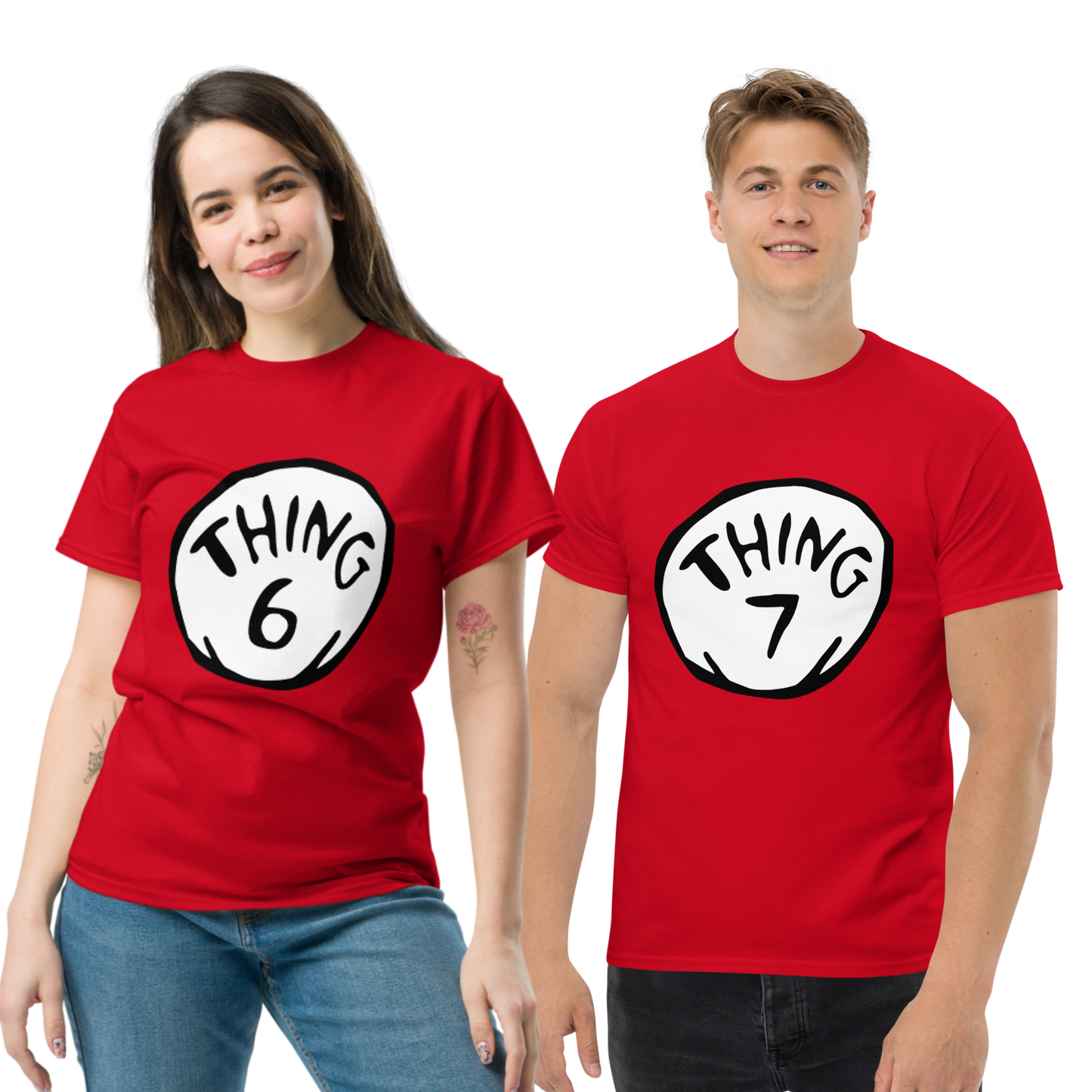 Thing 6 - Thing 7 Meme Duo Halloween Costume